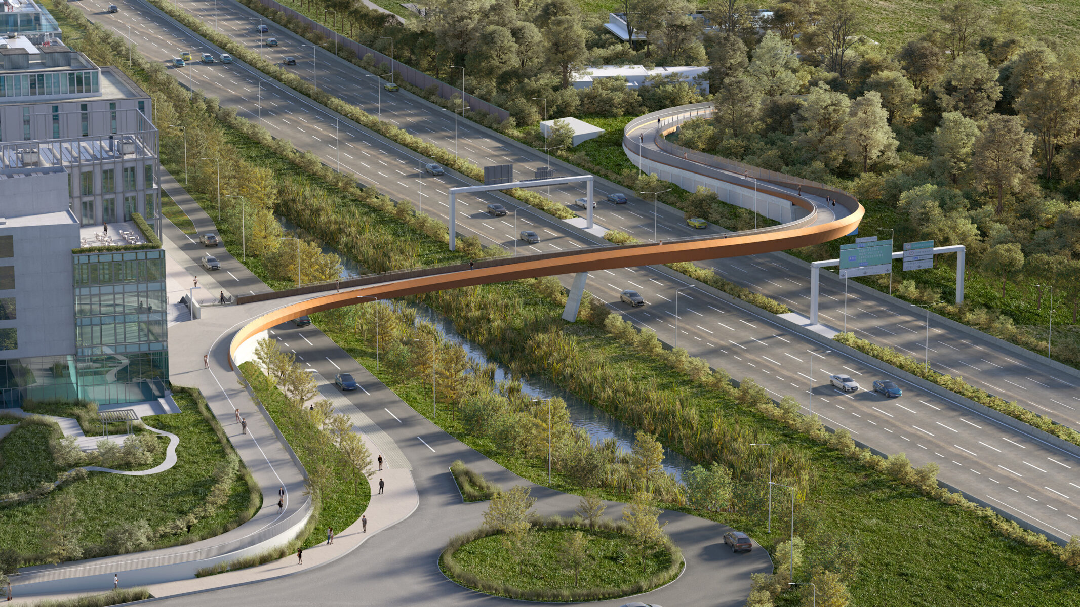 Passerelle sur l'A620 — Toulouse